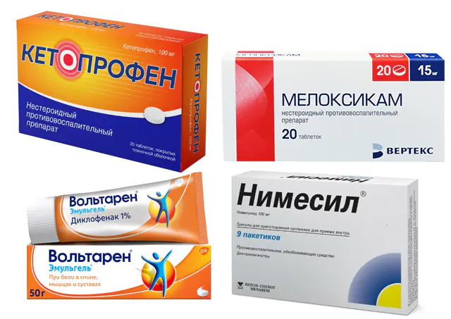 Protizánětlivé léky a léky proti bolesti pro osteochondrózu