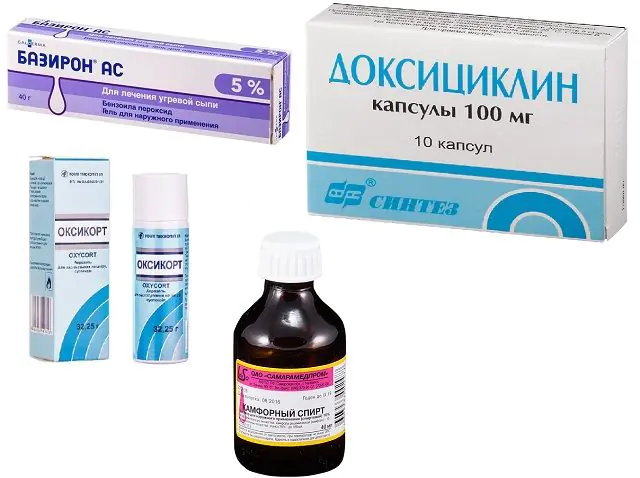 Medications for the treatment of folliculitis after massage