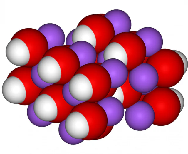 Modelo 3d de hidróxido de sódio