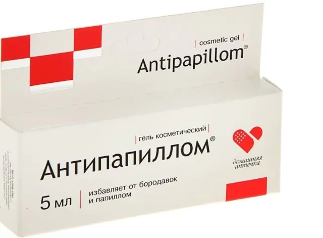 Antipapillom gel for papillomer