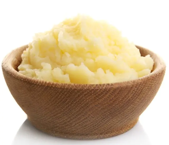 Mashed potatoes for nutrition after removal of papillomas