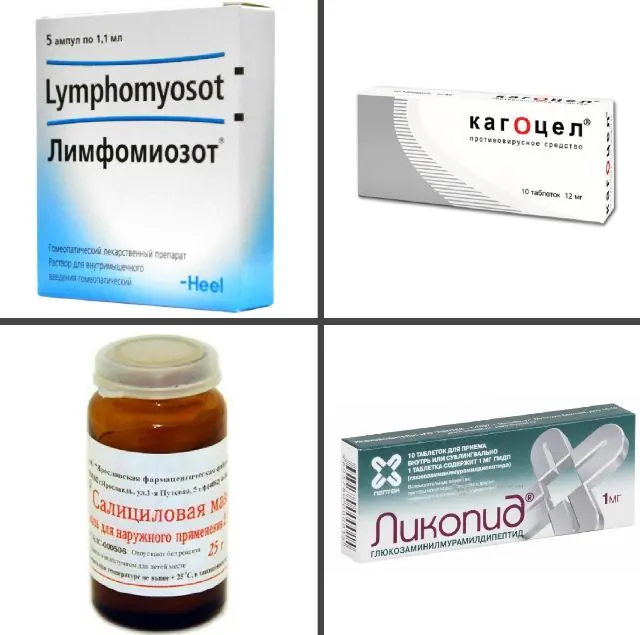 Medisiner for behandling av papilloma på tåen