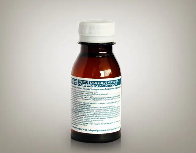Salicylic alcohol for the treatment of papillomas