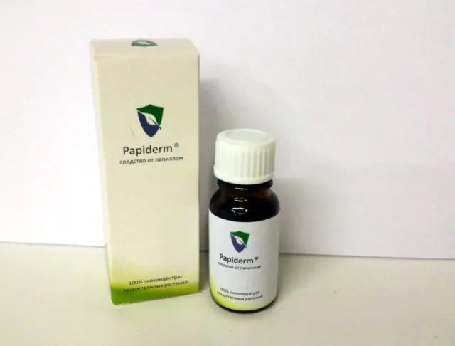 Papiderm for papillomas and warts