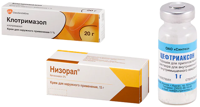 Медикаменти, що застосовуються при лікуванні гонорейного фолікуліту.