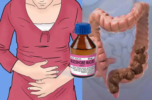 Vaseline oil for constipation