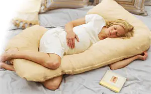 Наиболее оптимальная поза для сна во время беременности.