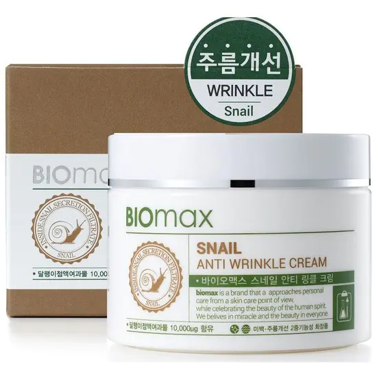 Biomax crema antiarrugas con extracto de moco de caracol 100 ml