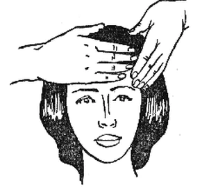 Massagem na testa